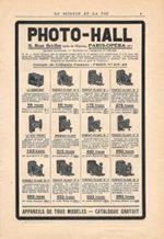 Photo-Hall / Le poste valise 3 lampes GAMMA. Pubblicita 1926, fronte retro