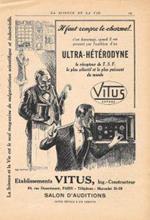 Il faut rompre le charme!... Ultra-Hétérodyne Vitus. Pubblicita 1926