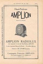 Haute parleurs Amplion. Pubblicita 1926