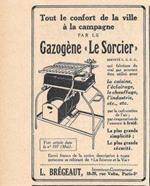 Gazogène Le Sorcier. L. Brégeaut const.ur. Pubblicita 1926