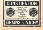 Constipation, Grain de Vichy. Pubblicita 1906