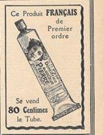 Pate dentifrice du Docteur Pierre. Advertising 1915