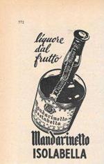 Mandarinetto Isolabella. Liquore dal frutto. Advertising 1947