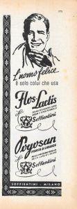 Flos-Lactis crema, Pogosan Lavanfa. Soffientini. Advertising 1947