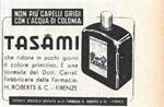 Non più capelli grigi con l'acqua di Colonia Tasami. H. Roberts. Advertising 1947