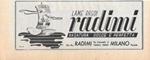 Lame rasoi Radimi. Rasatura dolce e perfetta. Advertising 1947