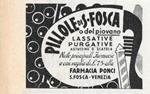 Pillole di S. Fosca o del Piovano. Farmacia Ponci, Venezia. Advertising 1947