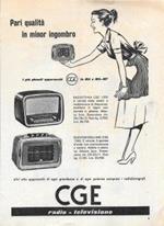 CGE pari qualità in minor ingombro/Totalia Lagomarsino. Advertising 1956