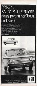Nsu Prinz 4L: Salda Sulle Ruote. Advertising 1970