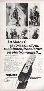 Minox C la fotocamera che non rimane mai a casa. Advertising 1970