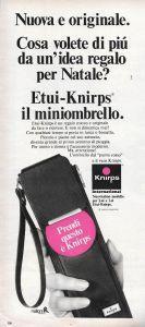 Etui-Knirps il miniombrello. Advertising 1970