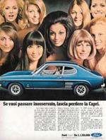 Ford Capri / PaperMate. Advertising 1970, fronte retro