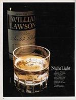 William Lawson Night Liht / Wilkinson. Advertising 1970, fronte retro