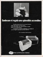 Rasoi elettrici Sunbeam/Gilette 58. Advertising 1970 fronte retro