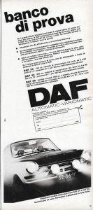 DAF banco di prova. Advertising 1970