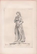 Statut from the tomb of Don Pedro in S. Giacomo degli Spagnuoli. Engraving 1868