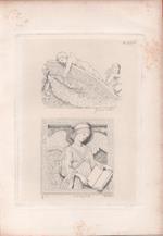 Drawings of Giovanni da Pisàs Work and Donatello. Engraving 1868