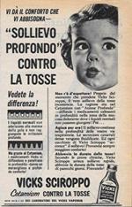 Vicks Sciroppo. Cetanium contro la tosse. Advertising 1956