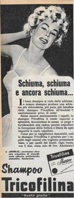 Tricofilina Shampoo. Advertising 1956