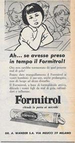 Formitrol chiude la porta ai microbi. Advertising 1956