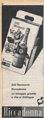 Asti Spumante Riccadonna. Advertising 1956