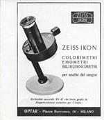 Zeiss Ikon. Colorimetri, emometri, bilirubinometri. Advertising 1959