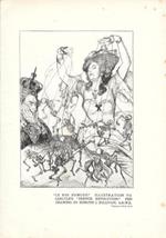 Le roi s'amuse/The symbol Shop. Pen Drawing by J. Sullivan - Stampa 1924 fronte retro