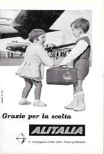 Grazie per la scelta Alitalia. Advertising 1960