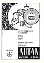 Autan, per il viaggiatore previdente. Advertising 1960