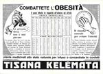 Tisana Kelemata. Combattere l'obesità. Advertising 1960