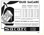 Olio Sacarc. Catona. Advertising 1960