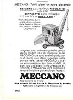 Meccano, tutti i giorni un giocattolo. Advertising 1960