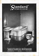 Standard apparecchi sanitari. Soc. Nazionale dei Radiatori. Advertising 1941