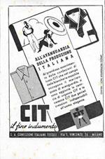 CIT il fine indumento. Advertising 1941