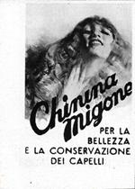 Chinina Migone / Vini Borgogno. Advertising 1941 fronte retro