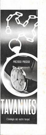 Tavannes. L'orologio del nostro tempo. Advertising 1941