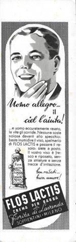 Flos Lactis crema da barba. Advertising 1941