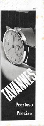 Tavannes. Prezioso Preciso. Advertising 1941