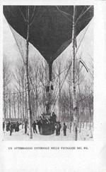 Un atterraggio invernale nelle vicinanze del Po. Stampa 1941