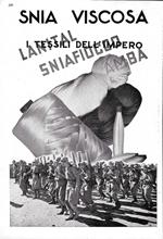 Snia Viscosa, i tessuti dell'Impero/Bemberg. Advertising 1937 fronte retro