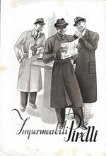 Impermeabili Pirelli/Borsalino si distingue. Advertising 1937 fronte retro