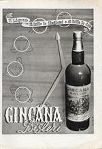 Gincana Bisleri/Lenti Salmoiraghi. Advertising 1942 fronte retro