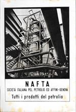 Nafta tutti i prodotti del petrolio/Aspirina Bayer. Advertising 1942 fronte retro