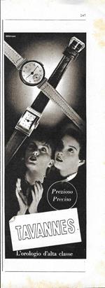 Orologi Tavannes. Advertising 1942