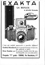 Exakta la reflex a piccolo formato. Advertising 1942