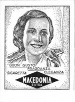 Sigarette Macedonia Extra. Advertising 1942