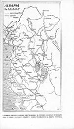Albania vecchie e nuovi confini settentrionali. Stampa 1942