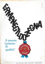 Ermenegildo Zegna il tessuto primato di qualità. Advertising 1963