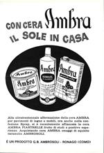 Con cera Ambra il sole in casa. Ambrosoli. Advertising 1963