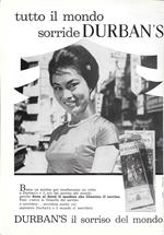 Tutto il mondo sorride Durban's. Advertising 1963